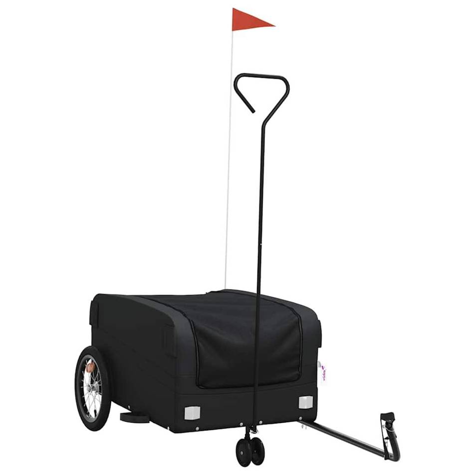 VIDA XL - Fahrradanhänger Schwarz (45 kg)