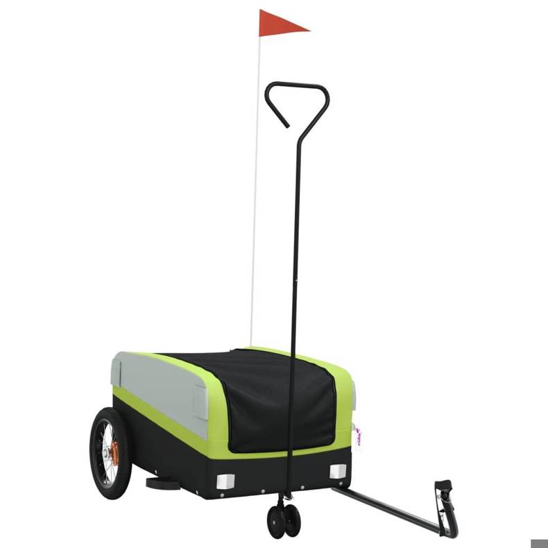 VIDA XL - Modell 30 kg Fahrradanhänger (Eisen, Standard-Grün) für 1 Stk.